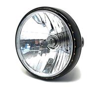 Alchemy Parts Retro Moto Faro 7.5" 55W con Slim LED Halo - Negro - Homologado