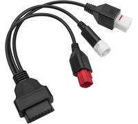 Alchiauto Adaptador OBD2 de 3 pines, 4 pines, 6 pines, 3 pines, 4 pines, 6 pines, OBD, ii, cable motorrad OBD2 para motocicleta Yamaha Euro6 para Honda Yamaha X-MAX T Racer, compatible con motor de