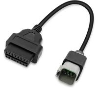 Alchiauto Cable OBD de 6 pines para motocicleta, adaptador de diagnóstico de 6 pines, CAN OBD2 OBDII, conector de diagnóstico para BRP Moto ATV UTV motocicleta