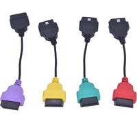 Alchiauto Fi-at ECUScan - Cable adaptador múltiple para herramientas de escaneo de ECU de diagnóstico (rojo, amarillo, verde púrpura)