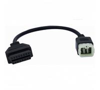 Alchiauto OBDII - Cable de diagnóstico Obd de 6 pines a 16 pines para motocicleta, compatible con Kawasaki Moto Fit Z900RS/Z800/Z900/Z1000/ZX10R/ZX14R/H2