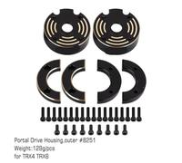 Alcicultor de transmisión contrapeso de latón con Recubrimiento Negro para 1 10 Escala Piezas de actualización de automóvil RC RC Compatible con Varios Modelos TRX6(8251E-BK)