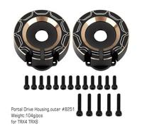 Alcicultor de transmisión contrapeso de latón con Recubrimiento Negro para 1 10 Escala Piezas de actualización de automóvil RC RC Compatible con Varios Modelos TRX6(8251B-BK)