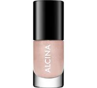 ALCINA Nail Colour Rosy Glam - 1 x 5 ml - Fácil aplicación sin rayas - Uñas brillantes, opacas intensas y de larga duración - Esmalte de uñas rosa con partículas de purpurina - Acabado metálico