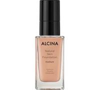 ALCINA Natural Skin Foundation - Base de maquillaje de 35 ml, efecto de segunda piel, cobertura de construcción individual, acabado mate natural, todos los tipos de piel, con ácido hialurónico y