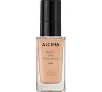 ALCINA Perfect Skin Foundation light - 1 x 35 ml - Alta opacidad - Aspecto impecable sin efecto máscara - Acabado satinado perfecto - Brillo natural - Con ácido hialurónico y manteca de karité