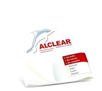 ALCLEAR 950001 paño para Ventanas de Microfibra sin Rayas 40x45 centímetros,paños para Limpiar Cristales para la Limpieza de Coches, hogar, Cristales y cromados, Color Blanco