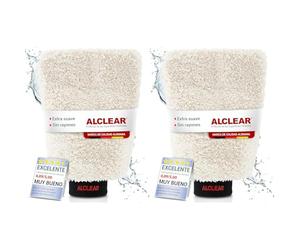 ALCLEAR 950013WH Premium Guante de Limpieza de Coche, 27 x 17 cm, Blanco (Paquete de 2)