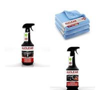 ALCLEAR® 95V05 Premium Kit Innenreinigung Auto: Innenreiniger für Cockpit, Polster & Display, 3er Mikrofaser Poliertücher, Cockpitpflege Seidenglanz