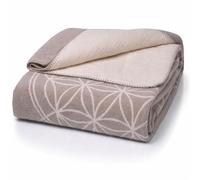 ALCLEAR International GmbH Glart J2BG Manta Acolchada con diseño de Flor de la Vida Gris - Manta de salón de Mezcla de algodón y poliacrílico para sofá 150 x 200 cm