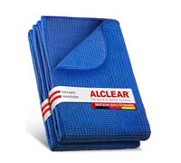 Alclear International Secador Mágico, Gamuza de Microfibra para el Coche, la Pintura del Coche, Moto, Cocina y Hogar, para la Vajilla, Trapo de Secado Suave, 2 Unidades, 60 X 40 cm, Azul