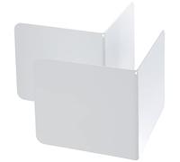 Alco 4302-10 - Juego de 2 sujetalibros de metal (130 x 140 x 140 mm), color blanco