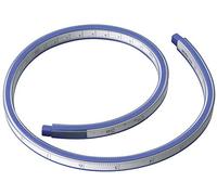 Alco-Albert 1460 - Regla curva, longitud 30 cm, con escala de centímetros y milimetros, flexible, color azul, 1 pieza