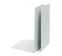 ALCO-Albert 4303-10 Sujetalibros de metal, 1 par, 130 x 240 x 140 mm, blanco
