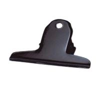 Alco-Albert 770s11 Carta Pinza de Metal, 10 unidades, 75 mm), color negro | Pinzas de metal con 25 mm de ancho de sujeción, fuerte muelle en espiral y ojal para colgar pilas de papel y bolsas