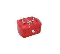 Alco-Albert 8400-12 - Caja registradora pequeña con cerradura, caja registradora con tablero para contar monedas, 2 llaves, 155 x 120 x 80 mm, rojo