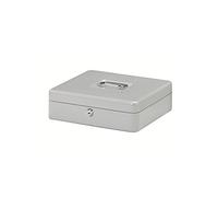 Alco-Albert 843-29 - Caja de dinero con cerradura, 310 x 225 x 75 mm, caja de dinero con compartimento para monedas, 2 llaves, gris