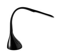 ALCO-Albert 908-11 - Lámpara LED de sobremesa/trabajo con soporte, negra, regulable en 4 niveles, 16 LED, plástico, 7 vatios, aprox. 13,5 x 13,5 x 45 cm