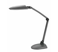 ALCO-Albert 915LED - Lámpara de escritorio LED con pie y pinza para mesa, negra, brazo doble ajustable, 11 W
