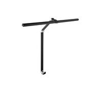 Alco-Albert 937-11 - Lámpara LED de sobremesa/trabajo con pinza de mesa, negra, regulable sin escalonamiento, cambio de color de la luz, sensor de luz, 160 LED, 11,5 vatios, aprox. 20 x 80 x 48 cm