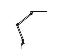 Alco-Albert 962-11 - Lámpara LED de sobremesa/trabajo con pinza de sobremesa y práctico brazo doble, negra, interruptor on/off, 20 LED, plástico, 7 vatios, aprox. 62 x 4,5 x 50 cm