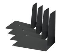 Alco-Albert sujetalibros Metal, 120 x 140 x 145 mm, cónica, 1 par, Color Negro (Paquete de 4)