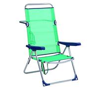 Alco - Silla Cama Playa Aluminio Respaldo Alto Color Azul Turquesa (30 1-670AZ)