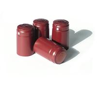 AlcoFermBrew Capsulas Termorretráctiles para Botellas de Vino 100 szt. - Decoración y Protección del Corcho (Burdeos/Rojo)