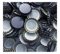 AlcoFermBrew Chapas Negras 26 mm - 100 Unidades, para Botellas de Cerveza y Sidra Elaboración Artesanal