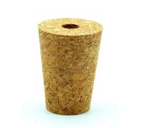AlcoFermBrew Tapón de Corcho para Vino - Corcho Natural 34/24 mm, Tapón con Orificio, Cierre Hermético