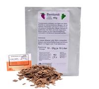 AlcoFermBrew Vina Bentonita 40g + Virutas de Roble 20g - Agente Clarificante para Vino - Arcilla Natural y Aporte Aromático