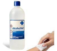 Alcohol 96º, Etanol 96, Alcohol etílico desinfectante manos antiséptico, Ethyl alcohol ethanol, Alcohol sanitario para heridas, Alcohol farmacia, Tapón seguridad, Concentración 96º, Contiene 1000 ml