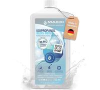 Maxxi Clean | alcohol limpiador Isopropanol puro (99,9%) | 1x 750 ml desengrasante y disolvente | uso sin residuos para la limpieza de componentes electrónicos, vinilos y cabezales de impresión