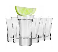 Alcohol Cage - Juego de 6 Vasos para Chupitos de Tequila de 45 ml con Base Pesada - Apto para Lavavajillas - Vasos de Vidrio para Chupitos de Alcohol - 78x46 mm