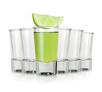 Alcohol Cage QUICK SHOT - Juego de 6 Vasos de Chupito de 28 ml con Base Pesada - Apto para Lavavajillas - Divertidos Vasos de Vidrio para Vodka