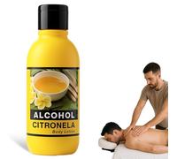 Alcohol de Citronela, Alcohol con esencia de Citronela, Ideal para friegas y masajes, Tonifica y refresca la piel, Solución Tópica Natural para Masaje, Alivio Muscular y Articular, 250 ml