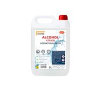 Alcohol Etílico Desnaturalizado 96º - 5 Litros | Uso Técnico | Limpieza de Superficies, Disolvente, Electrónica | No Apto Consumo Humano | Envase de Seguridad