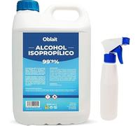 Alcohol Isopropílico 99,9% Puro 5L + Botella Spray Rellenable 250 ml | Isopropanol | Limpieza de Componentes Electrónicos y Superficies