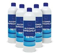 Alcohol Isopropílico 99,9% Puro | Isopropanol | Limpieza de Componentes Electrónicos. Limpieza de Superficies (5 Botellas de 1 Litro)