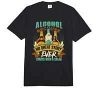 Alcohol, Porque Ninguna Gran Historia Comienza con la Cita de Ensalada Comfort Colors Adult Heavyweight T-Shirt