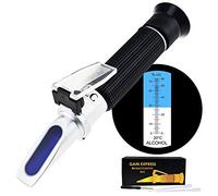 Alcohol Refractometer con ATC 0~80% VOL Volumen, Óptico Mano Concentración Ensayador Metro por Destilado Bebidas Haciendo Cerveza Casera