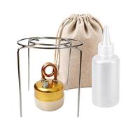 Alcohol Stove Burning Fireplace - with Windshield Pot Stand Portable Camp | Portable Camp Mini Alcohol Stove for Cooking Brewing Coffee | Hiking Backpacking Beginners Adults Men Alcohol Stove Burning