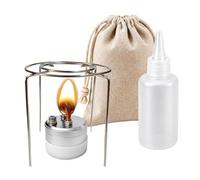 Alcohol Stove Burning Fireplace - with Windshield Pot Stand Portable Camp | Portable Camp Mini Alcohol Stove for Cooking Brewing Coffee | Hiking Backpacking Beginners Adults Men Alcohol Stove Burning