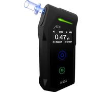ACE X Alcoholímetro de Mayor Precisión 99,1% - Etilómetro Digital - Test de Alcoholemia Reutilizable - Portatil y Fiable