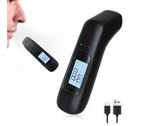 Alcoholímetro Homologado , Medidor de Alcohol Portátil de Alta Precisión,Pantalla LCD,Batería Recargable USB,Tecnología Antinterferencias,Prueba de Aliento sin Contacto para Uso Personal y Profesional