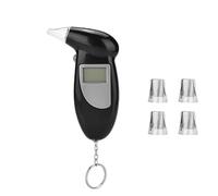 Alcoholimetro, Portátil Precisión Alcoholemia Test, Alcoholimetro Digital con Pantalla LCD, Portátil Precisión Alcoholemia Test con 5 Boquillas,Alcoholímetro Profesional para Policial y Uso Doméstico