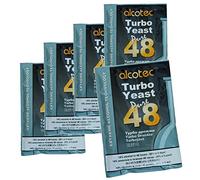 Alcotec 48 paquetes de levadura turbo pura con alto contenido de alcohol, 20% de vodka casero