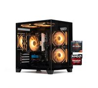 ALCPOK PC Gaming Desktop AMD Ryzen 7 5700G RAM 16G 3200MHz DDR4 1TB M.2 Torre de computadora preconstruida 550W Bronce Fuente de alimentación ARGB Air Colling computadora para juegos de oficina
