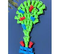 Alcrea 50 Pinzas Calcetines Promoción Navidad. Pinzas Calcetines Lavadora y Secadora Colores navideños Clips calcetin con Gancho más Grande. Emparejador Calcetines Original y navideño