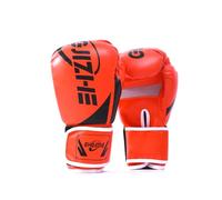 ALCXAZS 1 par de Guantes de Boxeo Acolchados para Hombres y Mujeres, práctica Entrenamiento Ejercicio, Mitones Transpirables Ajustables, Protector Manos, Engranajes Deportivos, Naranja 12oz